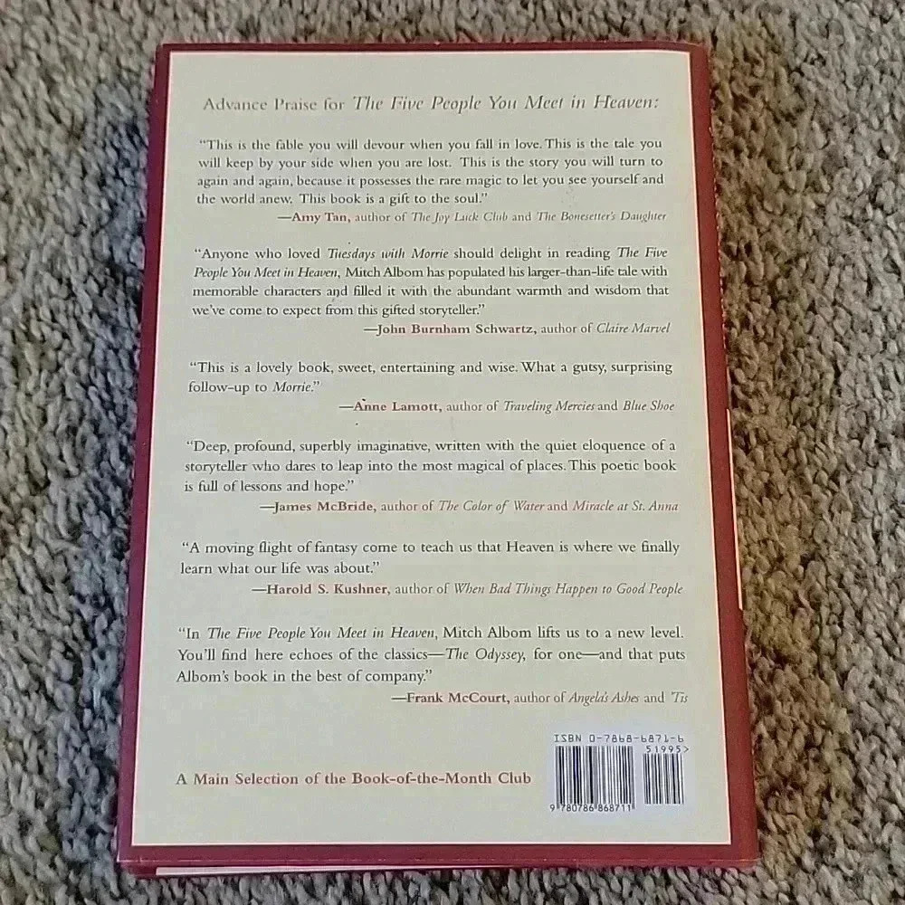 The Five People You Meet In Heaven Mitch Albom First Edition Hardcover NEW - Picture 2 of 5
